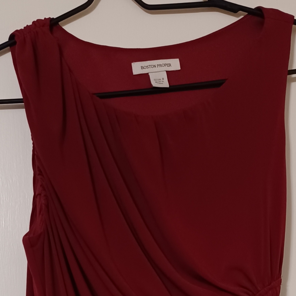 Sleeveless Maroon Dress by Boston Proper